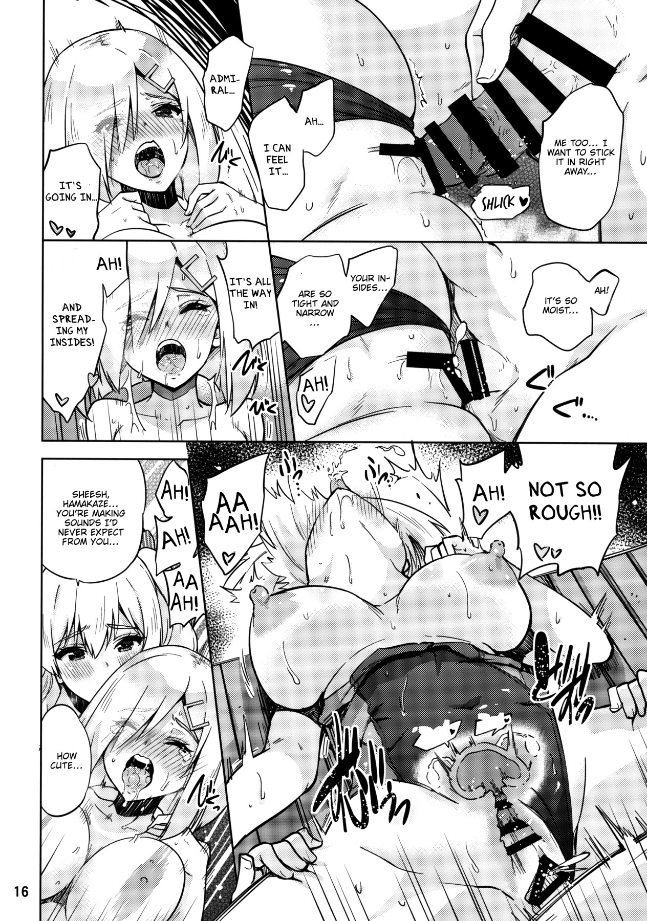 Hentai Manga Comic-Together with Kashima and Hamakaze Wearing Sport Swimsuits-Read-17